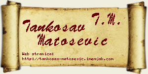 Tankosav Matošević vizit kartica